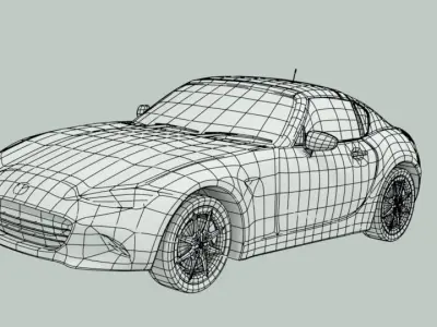 Mazda mx 5 hardtop unity 3d cycles ready 3D model