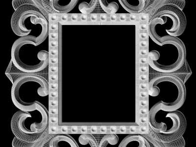 3d stl model photo frame or mirror for cnc router 3D print model 3D print model