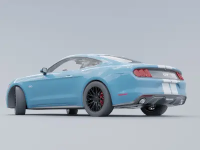 Sport generic car Low-poly 3D model