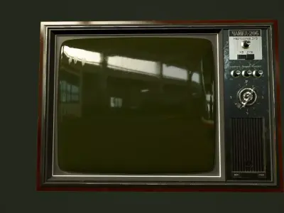 Soviet tv Chayka-206 Free low-poly 3D model