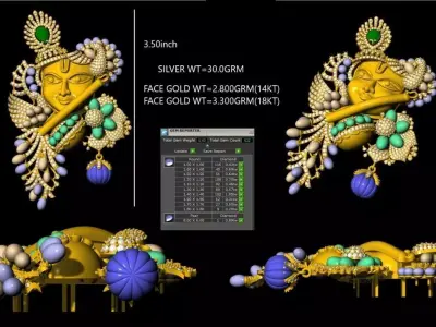 Lord Krishna 3D Model 3D print model