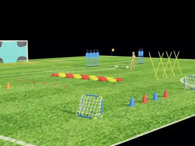 Football training kits 3D model