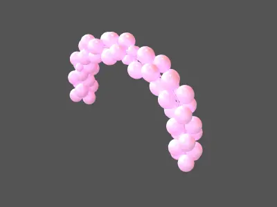 Carnival Balloon Garland V1 010 Low-poly 3D model