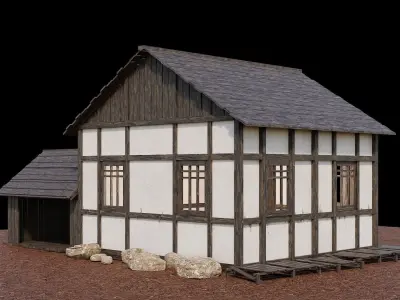 Medieval Village Asset 13 - 4K Textures Game Ready Low-poly 3D model
