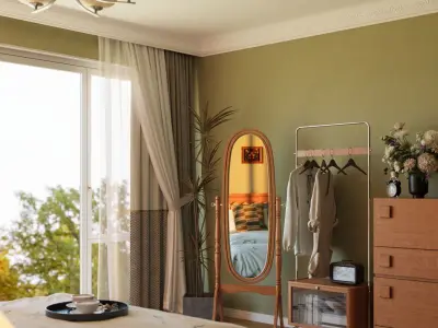 Bedroom interior scenes 3D model 13