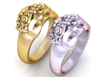 classical style ring 3D printable model  3D print model