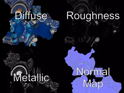 Ornate Elephant Teapot model pack Low-poly 3D model