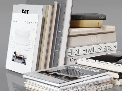 Book Stack Set 07 3D model