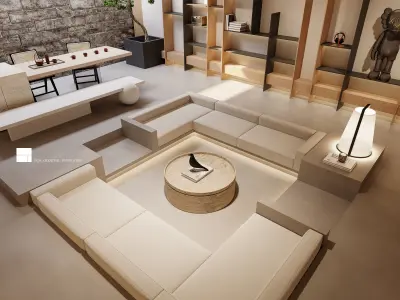 Modern Luxury Villa 3D Model and CAD Plans 3D model