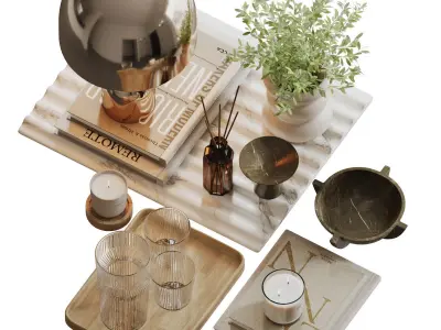 Decorative Set-09 3D model purchase