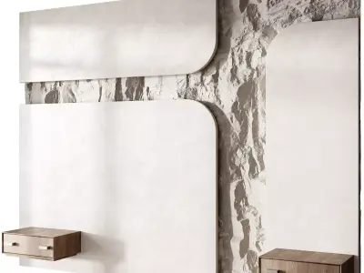 Headboard wall panel 002 3D model