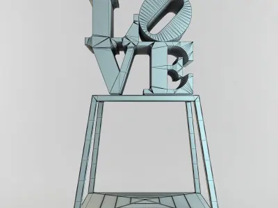 Philadelphia LOVE Sign 3D model