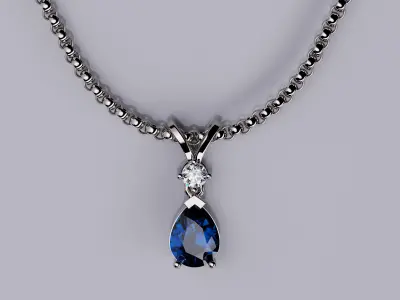 Pendant Pear 8x6 3D print model