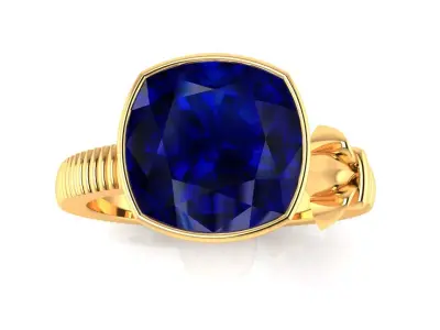 Ring M180 The luxury female ring with gems Cushion Square 3D print model