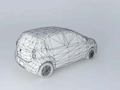 2010 Toyota Passo Low Poly Free 3D model