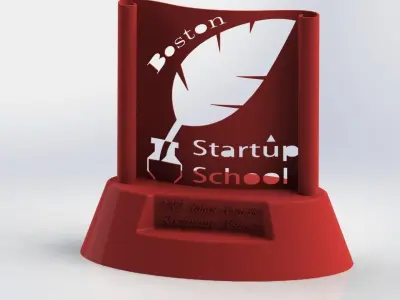 TroX award that says start up school Free 3D model