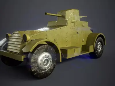 Military Vehicle White-Laffly AMD 80  3D model