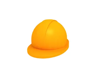 Engineer Helmet Low-poly 3D model