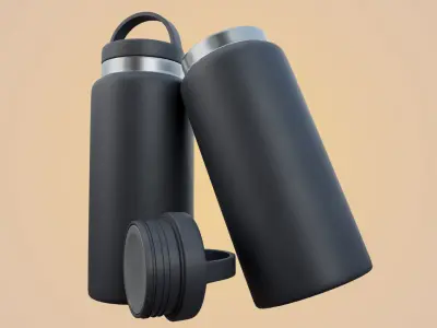 RND Water Bottle Low-poly 3D model