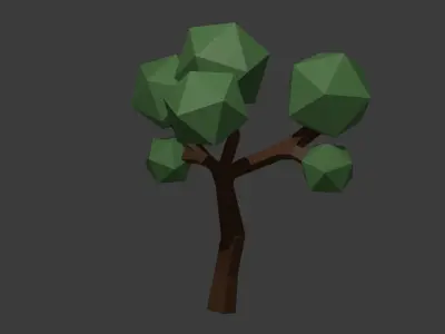 Low-Poly Stylized Tree Free low-poly 3D model