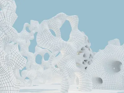 Parts Cluster-stone-Rockery stone 3D model