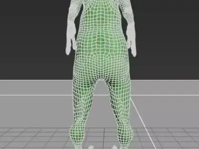 3D karekter model  biped animasyonlu 3D model