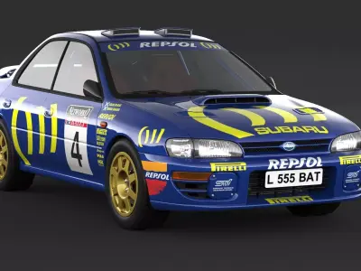 Subaru Impreza Sti Rally Car 3D model