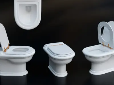 Toilet Bowl Pack 5 3D model