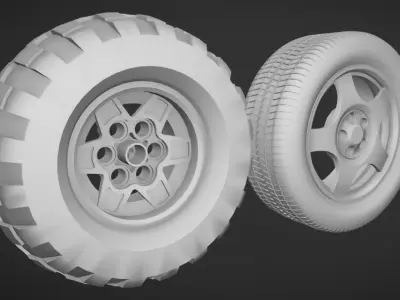 Tire Car 3D print model