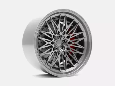 20x10 Rotiform QLB Wheel and Brake 3D print model