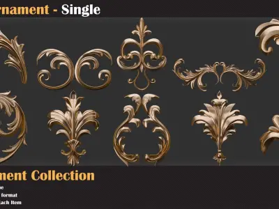 50 Ornament Single - Vol 08 3D model