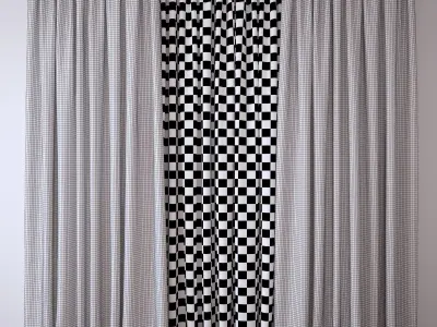 Set 48 Curtains 3D model
