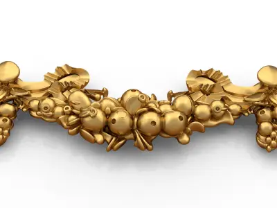 Swag Onlay decorative ornament cnc 3d printing 01 3D print model