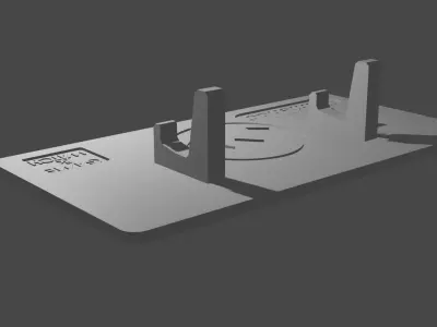 Mario Game and Watch Stand for console - Mario Logo 3D model