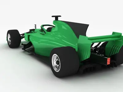 Formula 1 Season 2022 F1 Race Car green 3D model