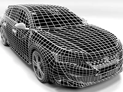 PEUGEOT 508 SW 2019 Low-poly 3D model