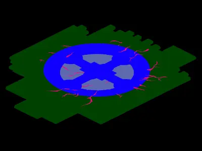 Stone Tomb Map - Central Surface 03 3D model