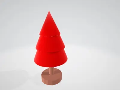 Christmas Tree Figurine Low poly Low-poly 3D model shop