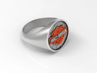 harley-davidson simple ring 3D print model