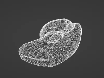 Modern Designer Sofa with Bold Textures and Colors   3D model