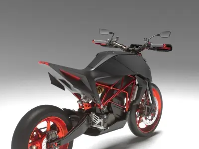 sport naked bike ev concept 3D model