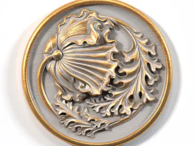 Carved decorative panel DP 001 3D model