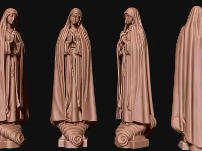 Virgin Fatima - Portugal - Jewerly - Masonry - Carpentry 3D print model