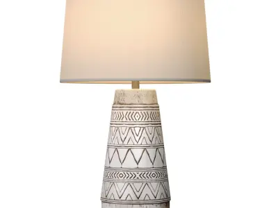 Rustic Southwest Country Nightstand bedside Provence Table Lamp 3D model