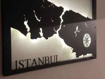 ISTANBUL MAP METAL TABLE 3D model