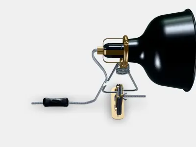 RANARP Wall-clamp spotlight Low-poly 3D model