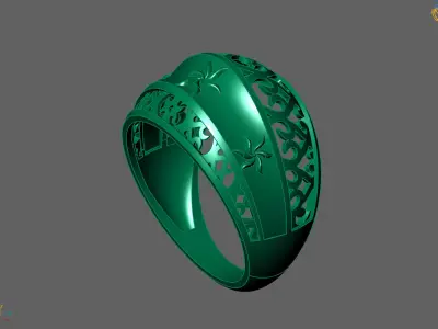 Plain Ring Women Ready STL 3DM Models Womens Rings 3D models 3D print model 68