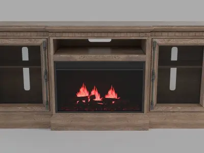 Fireplace TV Stand 3D model