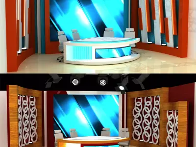 News Tv Studio 2 Alternatives 3D model