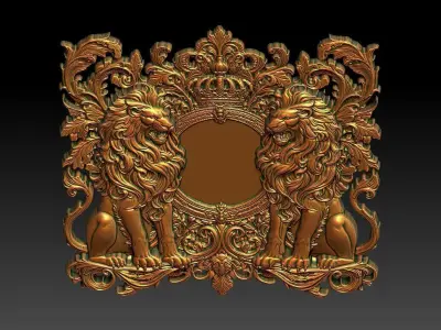 3 Lion CNC Relief Model 3D print model